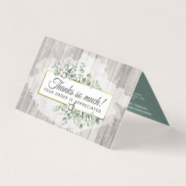 Rustikale Südküstenwolle Danke Karte