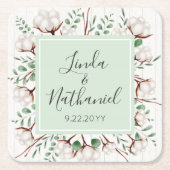 Rustikale Südliche Baumwolle- und Holzlandschaft H Rechteckiger Pappuntersetzer (Vorderseite)