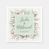 Rustikale Südliche Baumwolle- und Holzlandschaft H Serviette (Vorderseite)