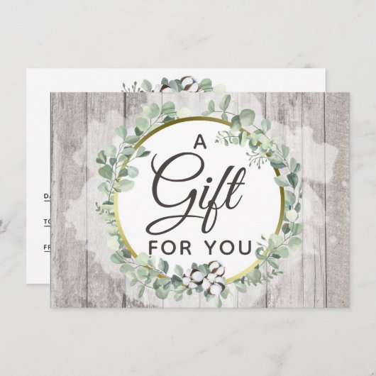 Rustikale Südliche Baumwollzertifikatkarte Einladung (Vorne/Hinten)