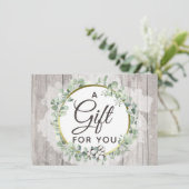 Rustikale Südliche Baumwollzertifikatkarte Einladung (Stehend Vorderseite)