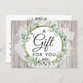 Rustikale Südliche Baumwollzertifikatkarte Einladung