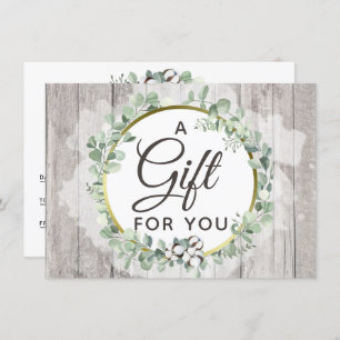 Rustikale Südliche Baumwollzertifikatkarte Einladung