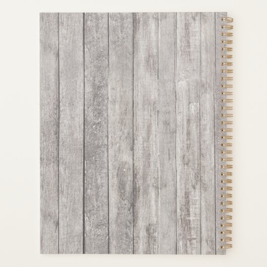 Rustikale Südliche Wasserfarbe Baumwolle & Botanis Planer (Rückseite)