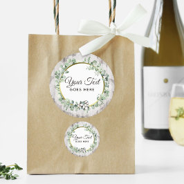 Rustikale Südliche Wasserfarbe Baumwolle & Botanis Runder Aufkleber