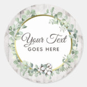 Rustikale Südliche Wasserfarbe Baumwolle & Botanis Runder Aufkleber (Vorderseite)