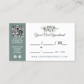 Rustikale Südliche Wasserfarbenwolkenernennung Visitenkarte (Rückseite)