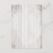 rustikale Südwolle Hochzeitsdetails / Anfahrtswege Begleitkarte (Rückseite)