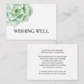 Rustikale, sukkuläre Aquarellfarbe wünschenswert Begleitkarte (Vorne/Hinten)