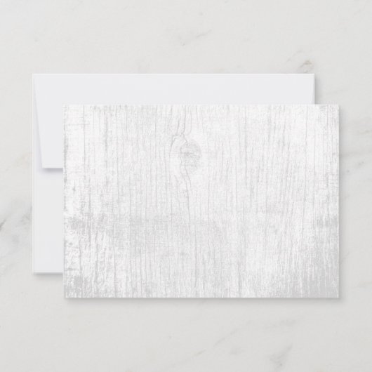 Rustikale, sukkulente Blumenstall Hochzeitsempfehl Einladung (Rückseite)