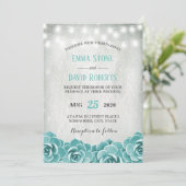 Rustikale Sukkulente Blumenstrauß Hochzeit Einladung (Stehend Vorderseite)