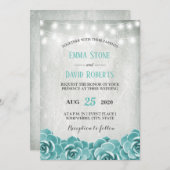 Rustikale Sukkulente Blumenstrauß Hochzeit Einladung (Vorne/Hinten)