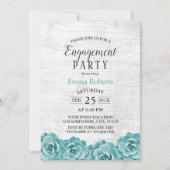 Rustikale, sukkulente, florale Stallenholz-Engagem Einladung (Vorderseite)