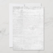 Rustikale, sukkulente, florale Stallenholz-Engagem Einladung (Rückseite)