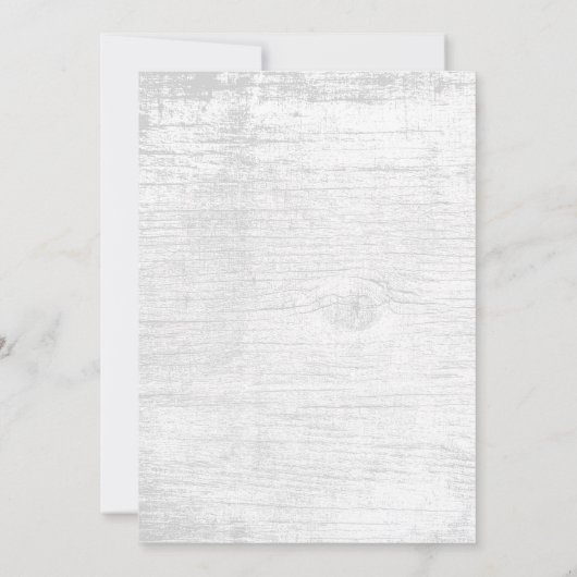 Rustikale, sukkulente, florale Stallenholz-Engagem Einladung (Rückseite)