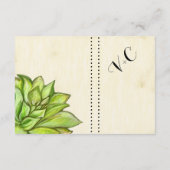 Rustikale Sukkulente Hochzeit moderner Typografie (Rückseite)