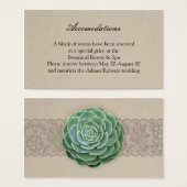 rustikale Sukkulente Hochzeitskarte (Vorne & Hinten)