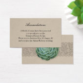 rustikale Sukkulente Hochzeitskarte (Schreibtisch)