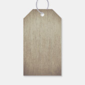 Rustikale Sukkulente Holzverheiratung Geschenkanhänger (Rückseite)