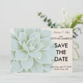Rustikale Sukkulente Save-the-Date Save The Date (Stehend Vorderseite)
