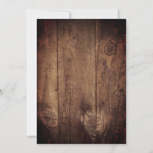 Rustikale Sukkulente Stallholz Hochzeit retten das Einladung (Rückseite)