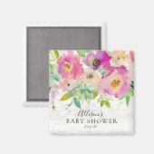 Rustikale Sukkuline Blumendusche Gefallen Magnet (Vorderseite/Rückseite)