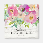 Rustikale Sukkuline Blumendusche Gefallen Magnet (Vorne)