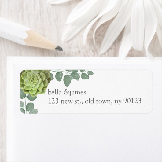 Rustikale Sukkuline Rücksendeadressen-Aufkleber (Insitu)