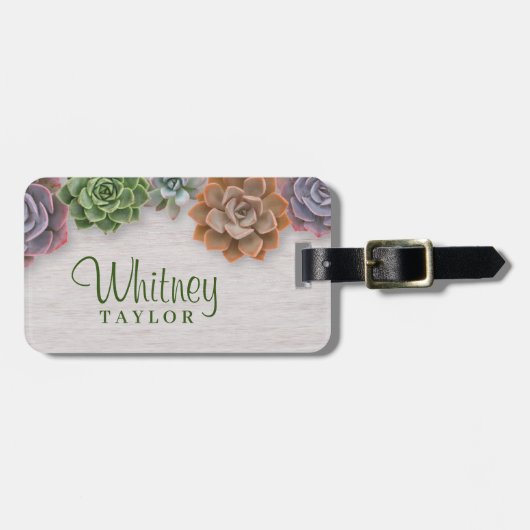 rustikale Sukkulturen Gepäckanhänger (Vorderseite horizontal)