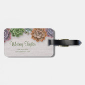 rustikale Sukkulturen Gepäckanhänger (Rückseite horizontal)