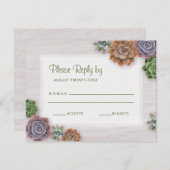 rustikale Sukkulturen RSVP Karte (Vorne/Hinten)