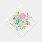 Rustikale Sukkulturen und Blumenduschpapier Napkin Serviette (Ecke)