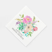 Rustikale Sukkulturen und Blumenduschpapier Napkin Serviette (Ecke)