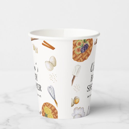 Rustikale Süsse Backkuchen Kinderdusche Pappbecher (Links)