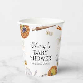 Rustikale Süsse Backkuchen Kinderdusche Pappbecher