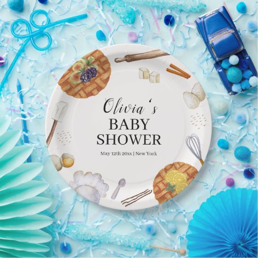 Rustikale Süsse Backkuchen Kinderdusche Pappteller (Party)