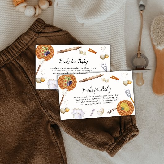 Rustikale Süsse Backkuchenbücher für Babydusche Begleitkarte