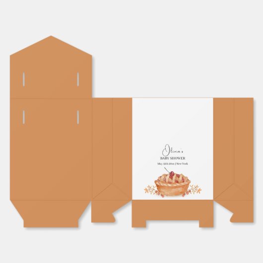 Rustikale Süsse Pie Cherry Fall Baby Dusche Geschenkschachtel (Ungefaltet)