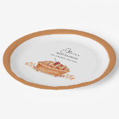 Rustikale Süsse Pie Cherry Fall Baby Dusche Pappteller (Schrägansicht)