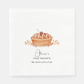 Rustikale Süsse Pie Cherry Fall Baby Dusche Serviette (Vorderseite)