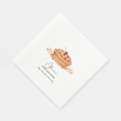 Rustikale Süsse Pie Cherry Fall Baby Dusche Serviette (Ecke)