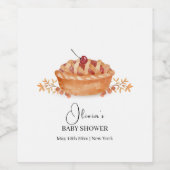 Rustikale Süsse Pie Cherry Fall Baby Dusche Weinetikett (Einzelnes Label)