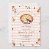 Rustikale Süsse Pie Fall Gingham Baby Dusche Einladung (Vorderseite)