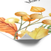 Rustikale Süsse Pumpkin Pie Fall Baby Dusche Willk Poster (Ecke)
