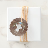 Rustikale Sweet Elephant Baby Dusche Gefallen Gesc Geschenkanhänger (Beispiel)