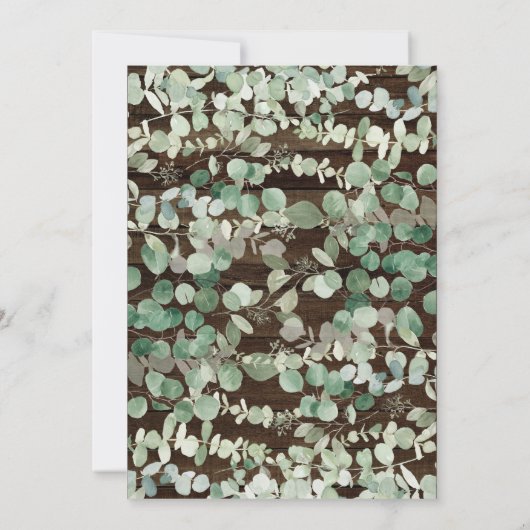 Rustikale Sweet Koala Bärendusche Einladung (Rückseite)