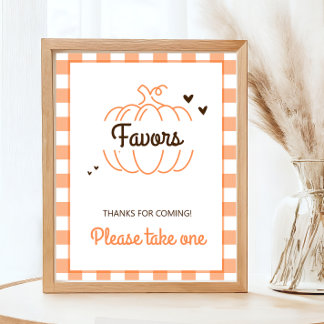Rustikale Sweet Pumpkin Fall Baby Duschfavoriten h Poster