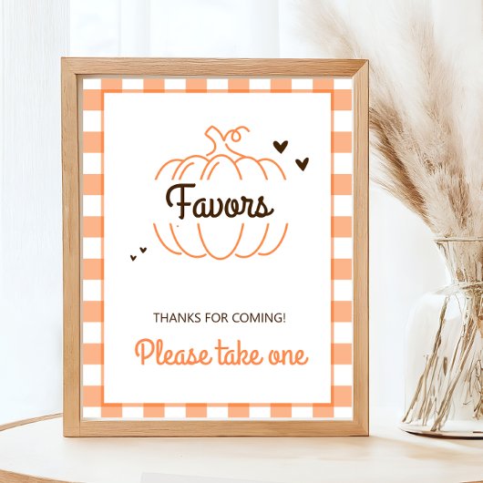 Rustikale Sweet Pumpkin Fall Baby Duschfavoriten h Poster