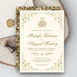 Rustikale Swirbelcreme und muslimische Hochzeit in Einladung<br><div class="desc">Die Einladung zu einer Hochzeitsfeier im islamischen Stil mit einem zarten Vintagen Rahmen und der arabischen Kalligraphie "Bismillah" auf cremefarbenem Hintergrund. Fügen Sie einfach Ihre Veranstaltungsdetails zu dieser einfach zu bedienenden Vorlage hinzu, um sie zu einer einmaligen Einladung zu machen. Diese Einladung ist vollständig anpassbar. Alle Texte sind editierbar und...</div>