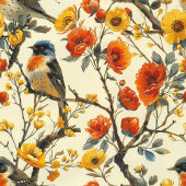 rustikale Tablette mit Birds & Fall Floral Akzent Tischdecke